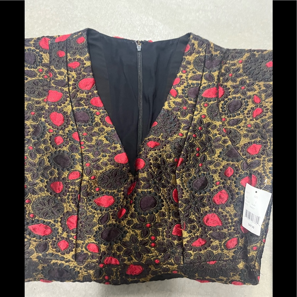 Alice + Olivia pacey V-neck A-line mini dress sz 2 - Picture 6 of 6